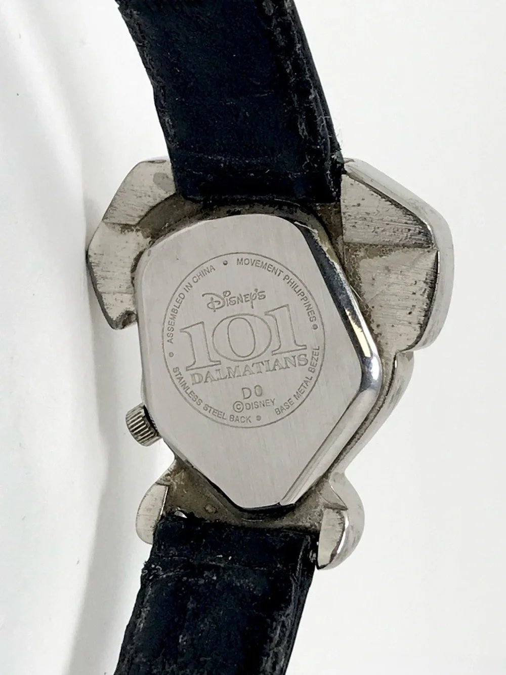Timex 101 Dalmatians Lucky's Head Watch Face Leather Band Vintage Watch-8